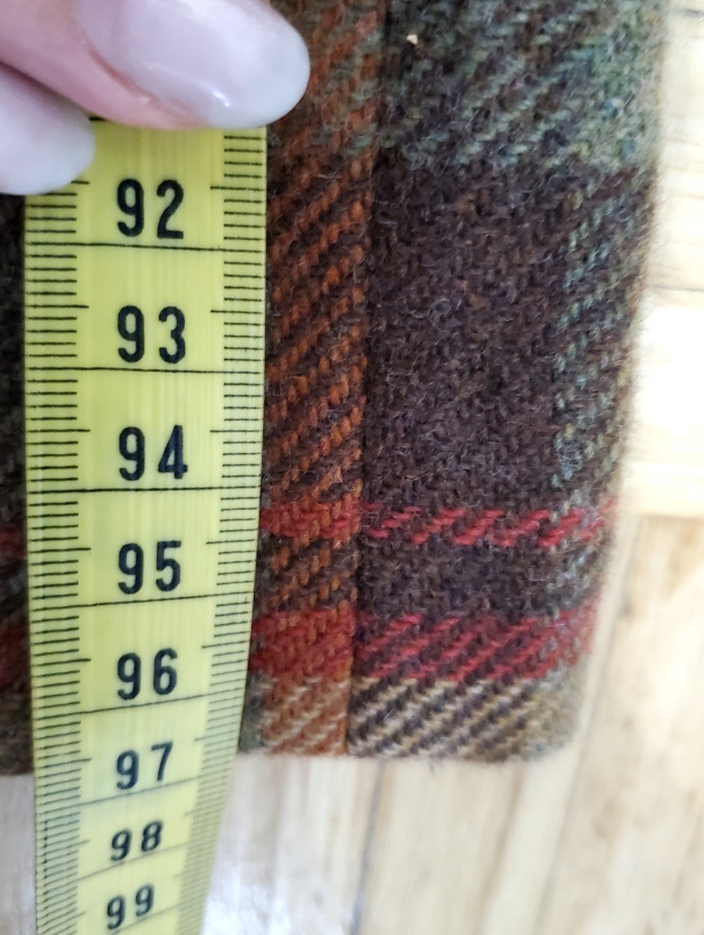 GBS Project Plaid 100% Wool Blend Women’s Pants Made In Italy - Picture 14 of 15